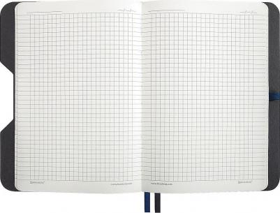 Блокнот A5 "Note", под кожу софт-тач, с резинкой, 80 листов, клетка, синий – фото 8