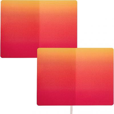 Ежедневник недатированный А5 138х213 мм, "Gradient", под кожу, 136 л., малиновый-жёлтый, 114463 – фото 2