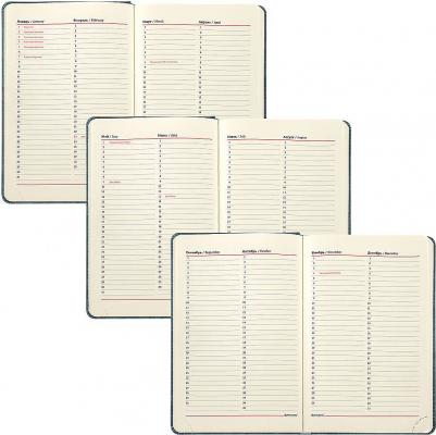 Ежедневник недатированный А5 138х213 мм "Status", под кожу, 160 л., серо-голубой, 113365 – фото 4