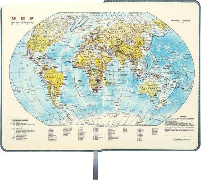 Ежедневник недатированный А5 138х213 мм "Status", под кожу, 160 л., серо-голубой, 113365 – фото 6