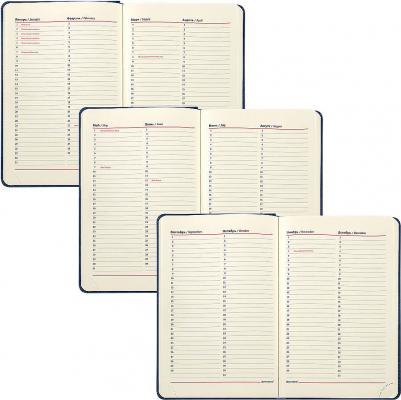 Ежедневник недатированный А5 138х213 мм "Status", под кожу, 160 л., темно-синий, 113362 – фото 4