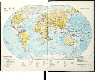 Ежедневник недатированный A5, 14 х 21 см "Flame", под кожу, 160 листов, черный, зеленый срез – фото 1