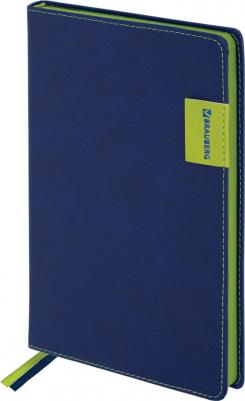 Ежедневник недатированный A5 "AIM", под кожу, 136 листов, темно-синий – фото 5