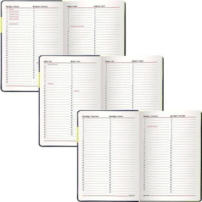 Ежедневник недатированный A5 "AIM", под кожу, 136 листов, темно-синий – фото 9