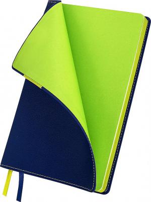 Ежедневник недатированный A5 "AIM", под кожу, 136 листов, темно-синий – фото 11