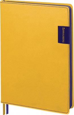 Ежедневник недатированный A5 "AIM", под кожу, 136 листов, желтый