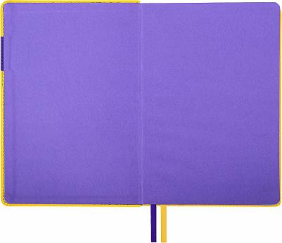 Ежедневник недатированный A5 "AIM", под кожу, 136 листов, желтый – фото 15