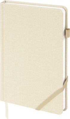 Ежедневник недатированный А5 "Finest", 136 л., кожзам, резинка, бежевый, 111871