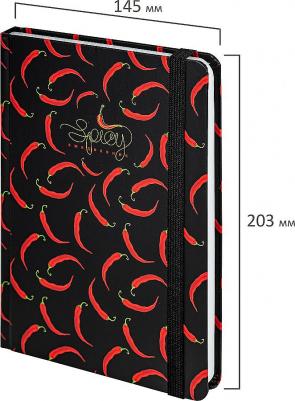 Ежедневник недатированный с резинкой А5, твердый, 128 л., "Spicy", 114560 – фото 4