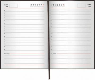 Ежедневник недатированный "Select", А6, 160 листов, цвет обложки черный – фото 7