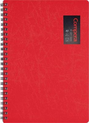 Блокнот на пружине A5 в линейку 50 листов Compera Original, обложка красная – фото 5