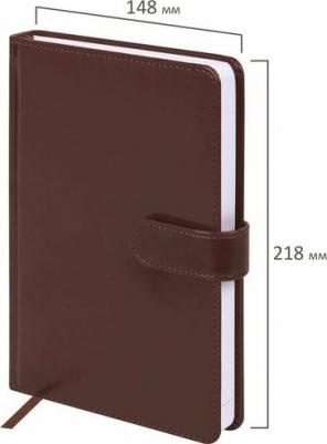 Ежедневник недатированный А5 148х218 мм "Ritter", под кожу, 160 л., коричневый, 114466 – фото 5