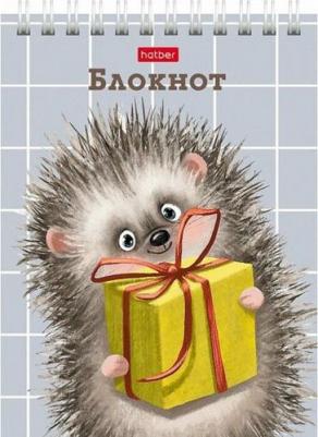 Блокнот А6, 40 листов на гребне "Хорошо быть ёжиком", обложка мелованный картон, УФ-лак, блок 65 г/м?, микс