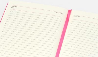 Ежедневник A5 недатированный бордовый, 96 листов, NEON MADNESS, твердая обложка – фото 3