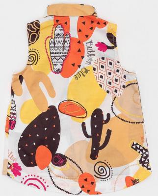 Блузка для девочек цв. белый р-р. 110 – фото 2