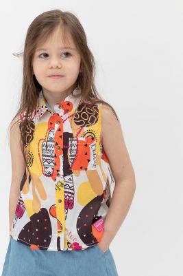 Блузка для девочек цв. белый р-р. 110