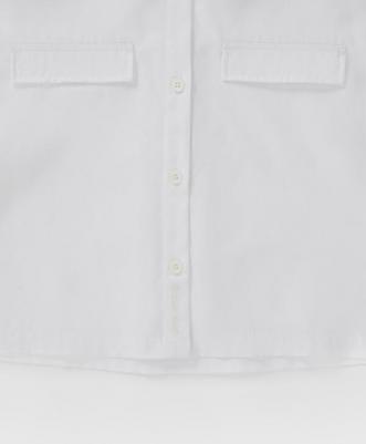 Блузка оверсайз с коротким рукавом белая (152) – фото 1