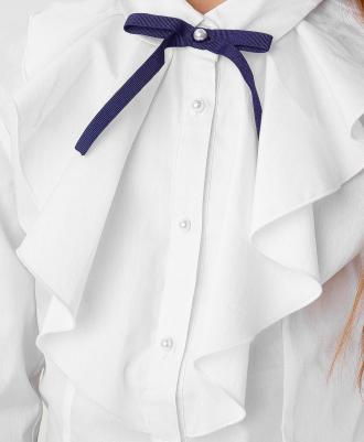 Блузка приталенная белая (164) – фото 2