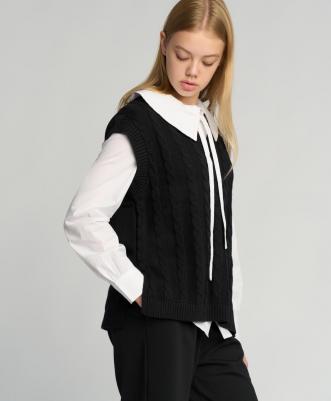 Блузка прямого силуэта с длинным рукавом белая (164) – фото 6