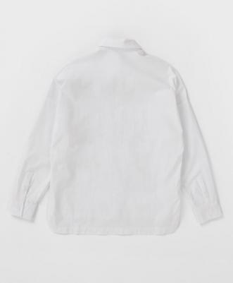 Блузка с накладными карманами и принтом белая (122) – фото 3