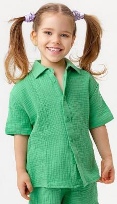 Рубашка детская 123BBGMC22014800, зеленый, 122 – фото 1