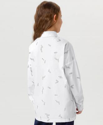 Рубашка детская 223BBGS22150213 белый, 140 – фото 3