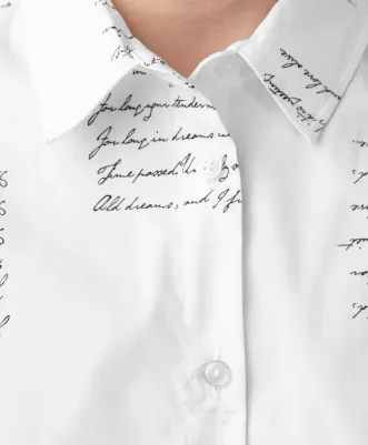 Рубашка на пуговицах белая (164) 4650263055352 – фото 4