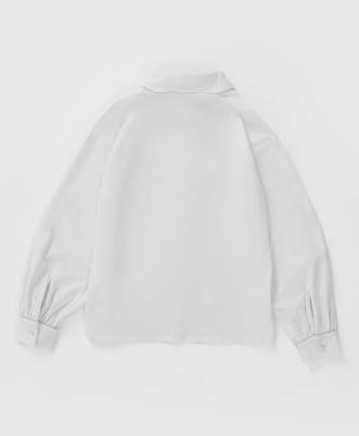 Рубашка с фигурным воротником белая (122) – фото 1