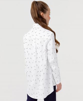 Рубашка с принтом белая (134) – фото 2