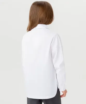 Рубашка с принтом белая (164) – фото 2