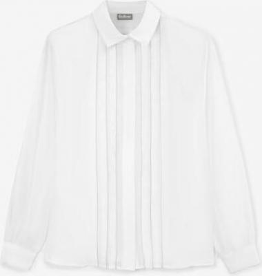 Блузка из вискозы с декором белая для девочки, 140, 224GSGC2206