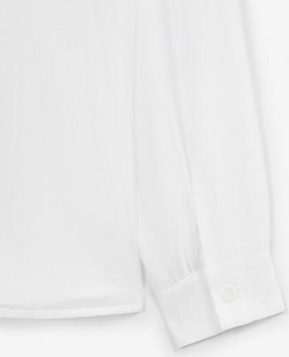 Блузка из вискозы с декором белая для девочки, 152, 224GSGC2206 – фото 2