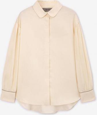 Блузка oversize с длинным рукавом белая Select, 134, 223GLEGC2202