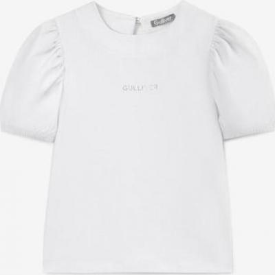 Блузка с коротким рукавом и отделкой стразами белая для девочки (122) – фото 3