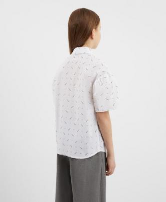 Блузка с коротким рукавом прямой формы с рисунком для девочки, 164, 224GSGC2201 – фото 2