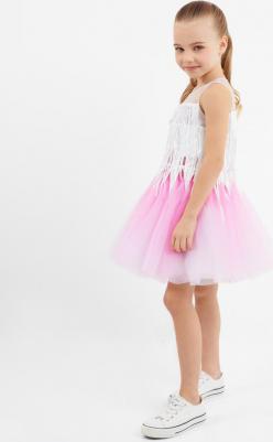 Блузка с пайетками белая для девочек (104) – фото 1