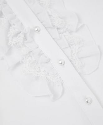 Блузка трикотажная белая (164) – фото 6