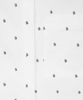 Рубашка оверсайз с принтом белая для девочки, 134, 224GSGC2207 – фото 1