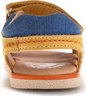 Кожаные детские сандалии с застежкой-липучкой, темно-синий – фото 6