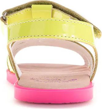 Сандалии кожаные для девочек с застежкой-липучкой, зеленый – фото 6