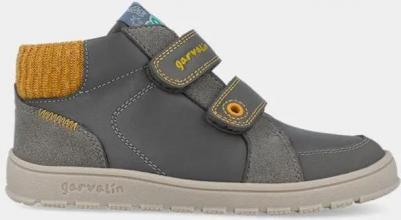 Детские ботинки, которые учитывают естественный рост стопы и имеют двойное застежку на липучке, темно-синий