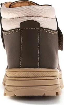 Детские ботинки из лидер-тек с липучкой, коричневый – фото 2