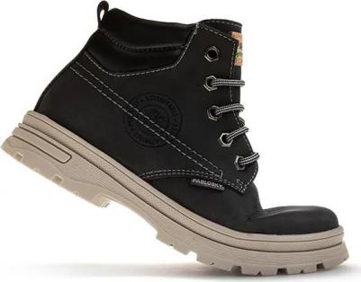 Детские ботинки из лидер-тек с шнурками и молнией, желтый – фото 5