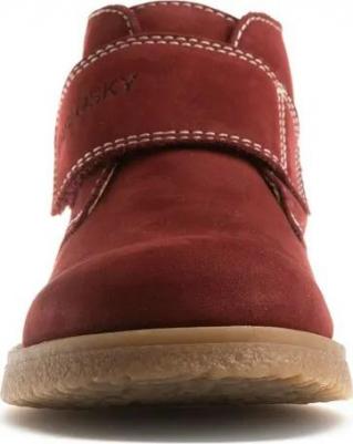 Детские кожаные ботинки на липучках, коричневый – фото 6