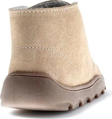 Детские кожаные ботинки со шнурками, бежевый – фото 8