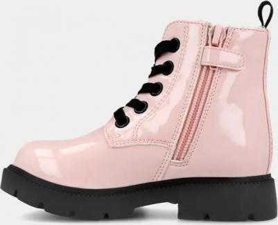 Детские ботинки с блестящей отделкой и деталями в виде овечки, черный/розовый – фото 1