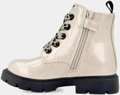 Детские ботиночки с блестящей отделкой и легким блеском, кремовый – фото 4