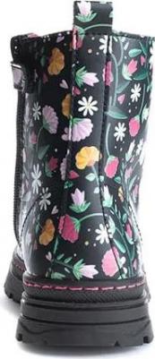 Детские ботиночки текстильные на молнии, красный/черный – фото 1