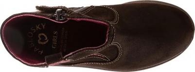 Детские кожаные ботинки на молнии, темно-синий – фото 4