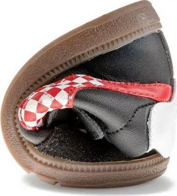 Детские ботиночки из кожи на липучках, черный – фото 2